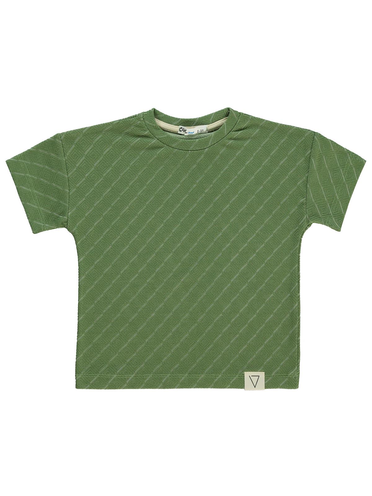 Civil Boys Baklava Desenli 2-5 Yaş Tişört - Haki