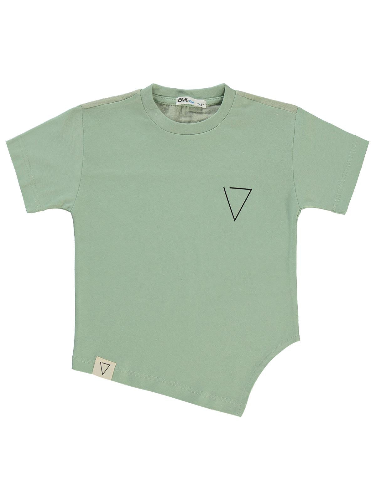 Civil Boys V Baskılı 2-5 Yaş Tişört - Yeşil