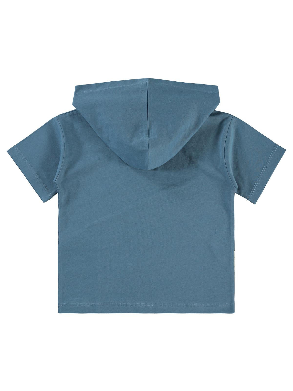 Civil Boys Parça Garnili Kapşonlu 2-5 Yaş Tişört - Mavi