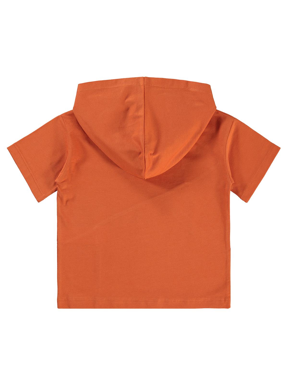 Civil Boys Parça Garnili Kapşonlu 2-5 Yaş Tişört - Turuncu