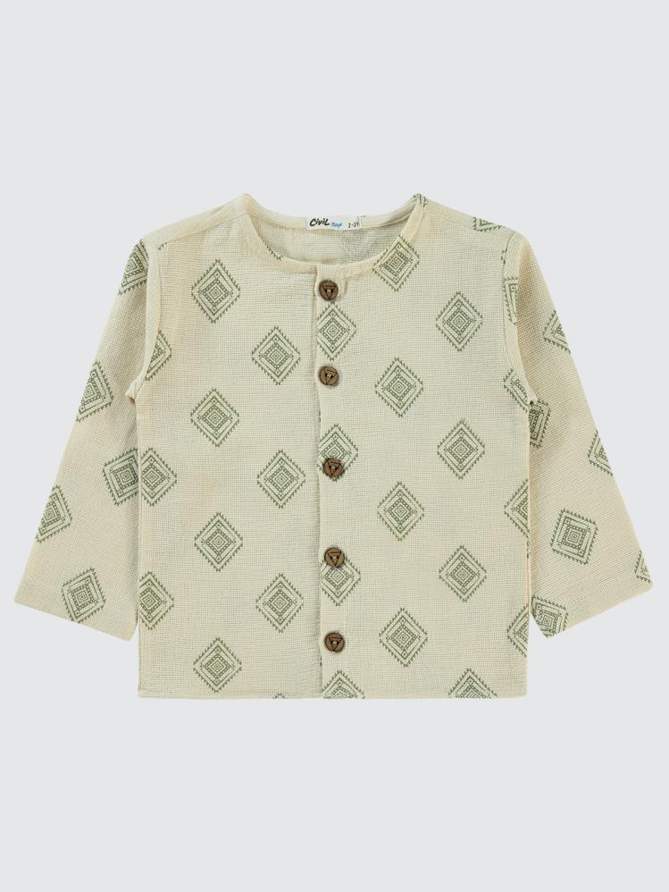 Civil Boys Bohem Desenli 2-5 Yaş Gömlek - Haki