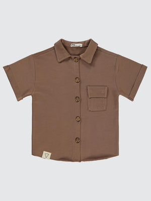 Civil Boys Müslin Cepli Ceket 2-5 Yaş Gömlek - Kahverengi