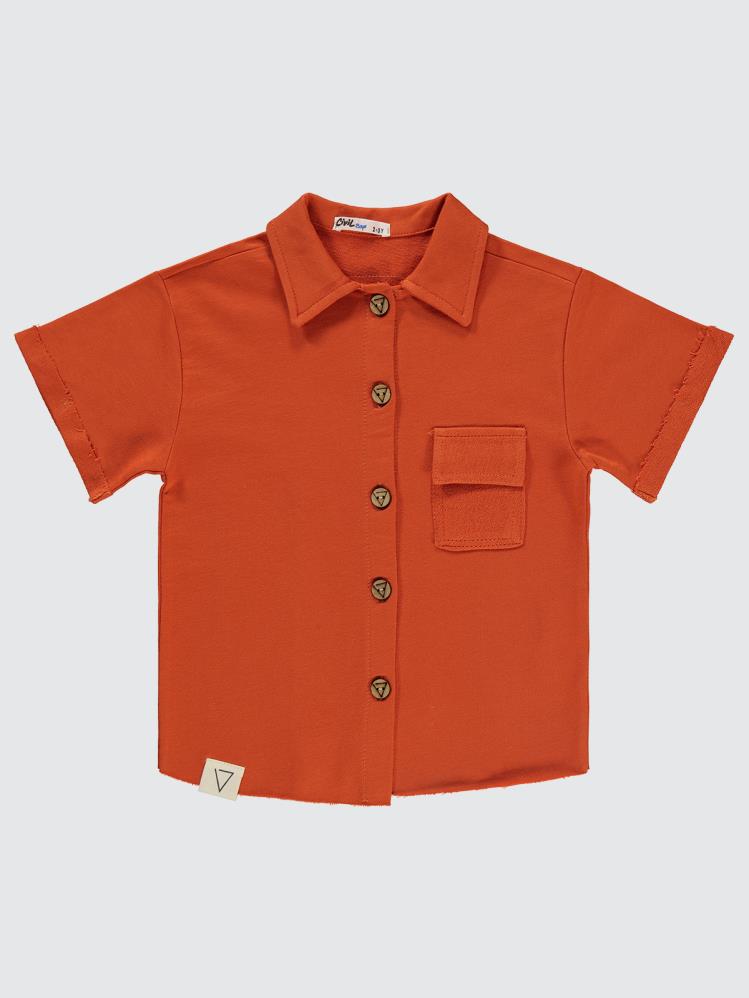Civil Boys Müslin Cepli Ceket 2-5 Yaş Gömlek - Turuncu
