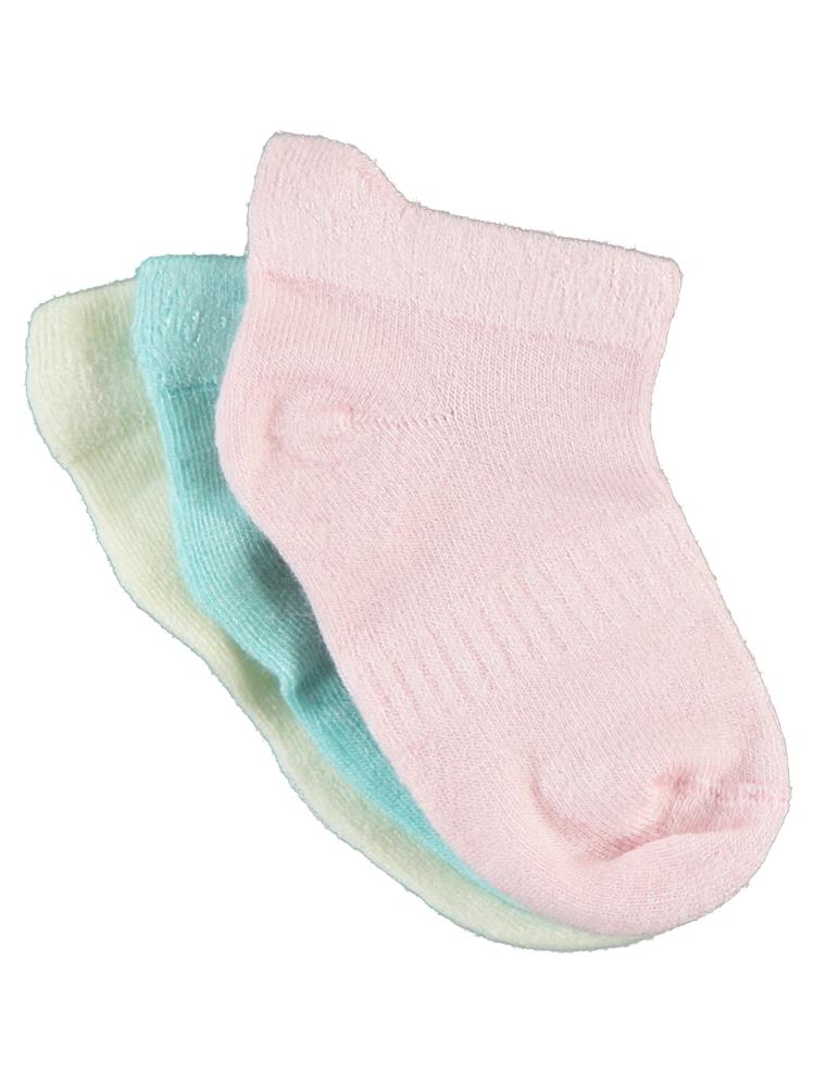 Civil Baby Kız Bebek 3'lü Bambu Çorap 6-18 Ay