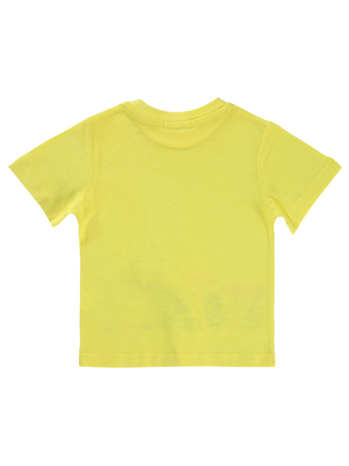 Civil Boys Arazi Aracı Kabartma Baskılı 2-5 Yaş Tişört - Sarı