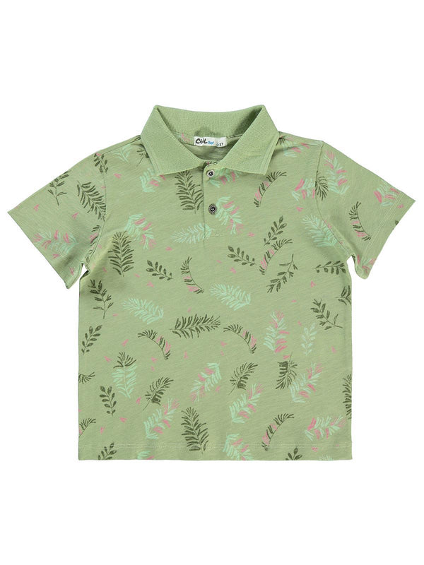 Civil Boys Yaprak Empirme 2-5 Yaş Tişört - Haki