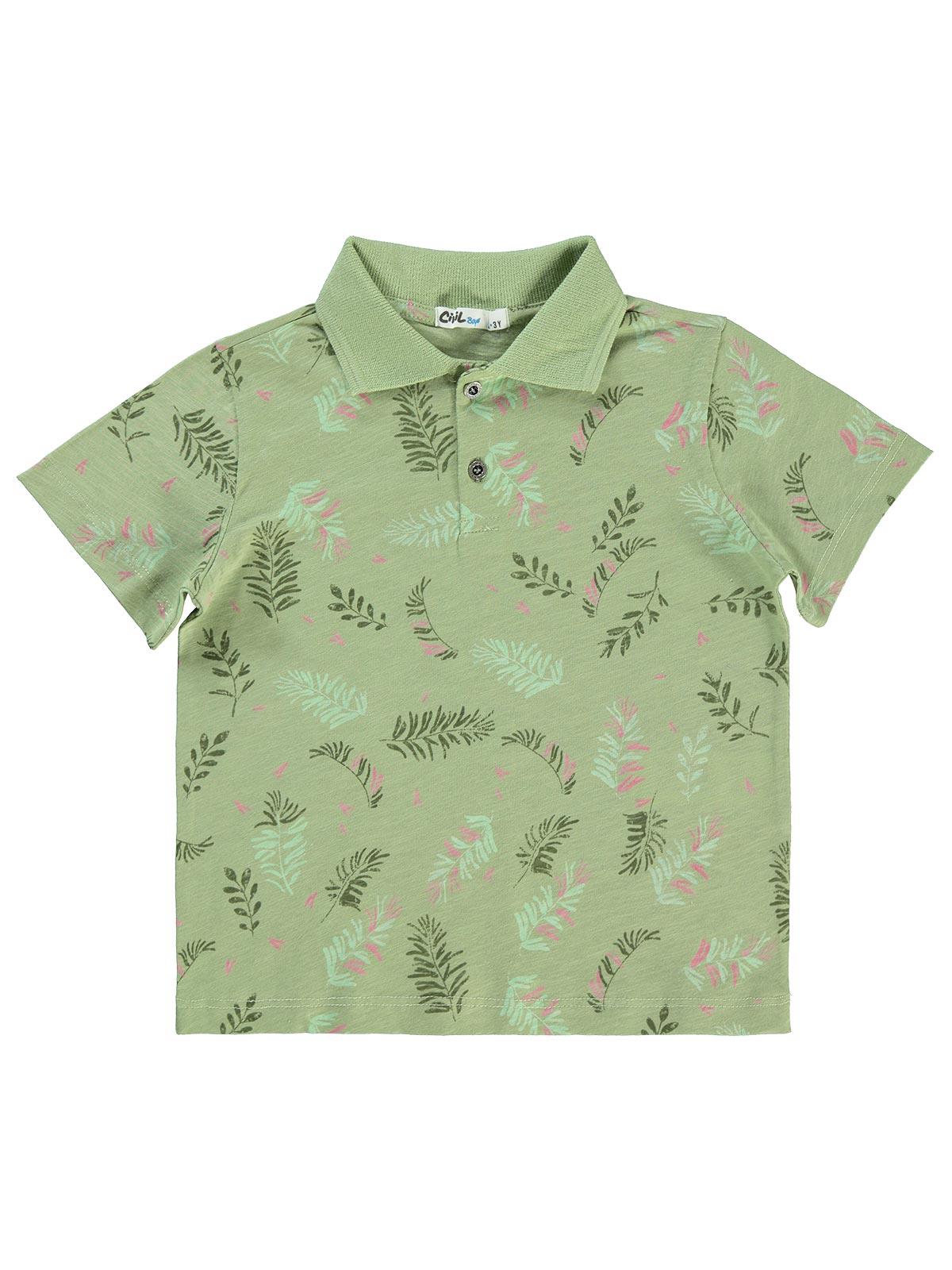 Civil Boys Yaprak Empirme 2-5 Yaş Tişört - Haki