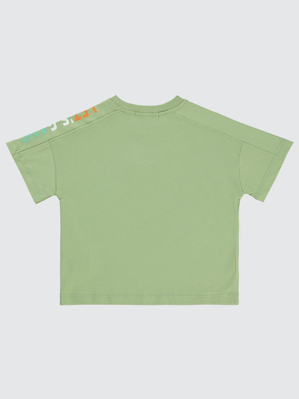 Civil Boys Let's Game Baskılı 2-5 Yaş Tişört - Haki