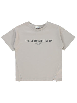 Civil Boys The Show Must Go On Baskılı 6-9 Yaş Tişört - Gri