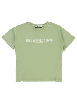 Civil Boys The Show Must Go On Baskılı 10-13 Yaş Tişört - Haki