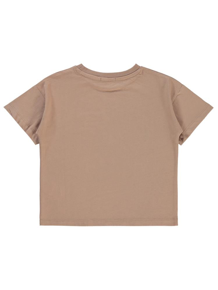 Civil Boys Show Time Baskılı 6-9 Yaş Tişört - Kahverengi