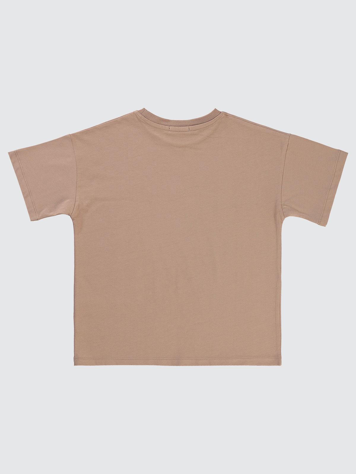 Civil Boys Show Time Baskılı 10-13 Yaş Tişört - Kahve