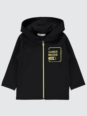 Civil Boys Gamer Mode Baskılı 2-5 Yaş Hırka - Siyah
