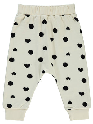 Civil Baby Puanlı Kalp Empirme 6-18 Ay Tek Alt Bebe - Ekru