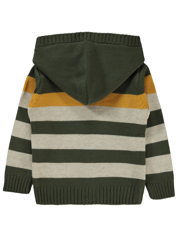 Montella Kapüşonlu Fermuarlı 1-5 Yaş Hırka - Haki