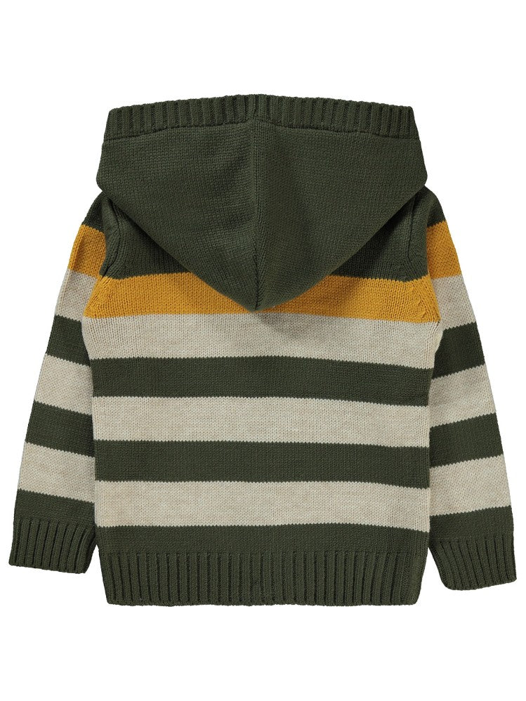 Montella Kapüşonlu Fermuarlı 1-5 Yaş Hırka - Haki