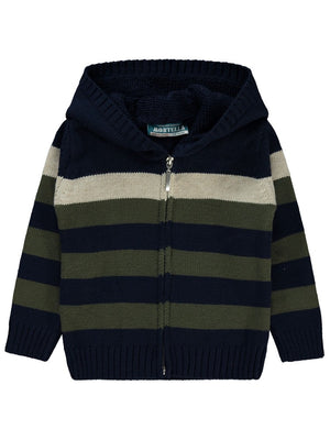 Montella Kapüşonlu Fermuarlı 1-5 Yaş Hırka - Lacivert