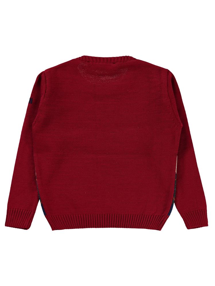 Montella Baklava Desen 1-5 Yaş Kazak - Bordo