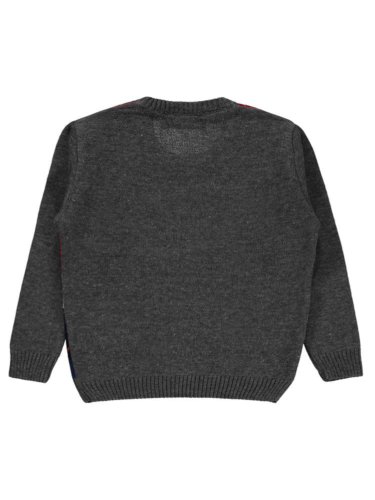 Montella Baklava Desen 1-5 Yaş Kazak - Gri