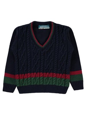 Montella Zincir Örgü 1-5 Yaş Kazak - Lacivert