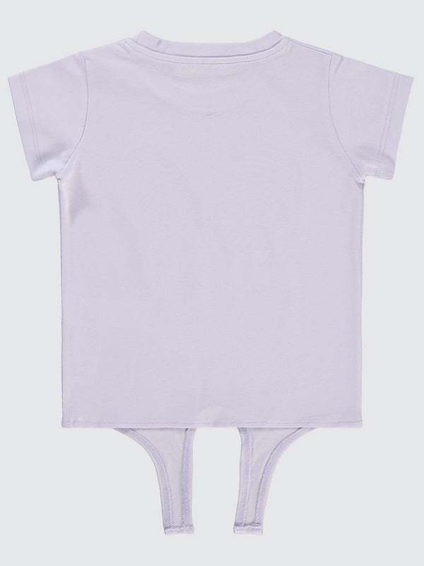 Civil Girls Kelebek Baskılı 2-5 Yaş Tişört - Lila