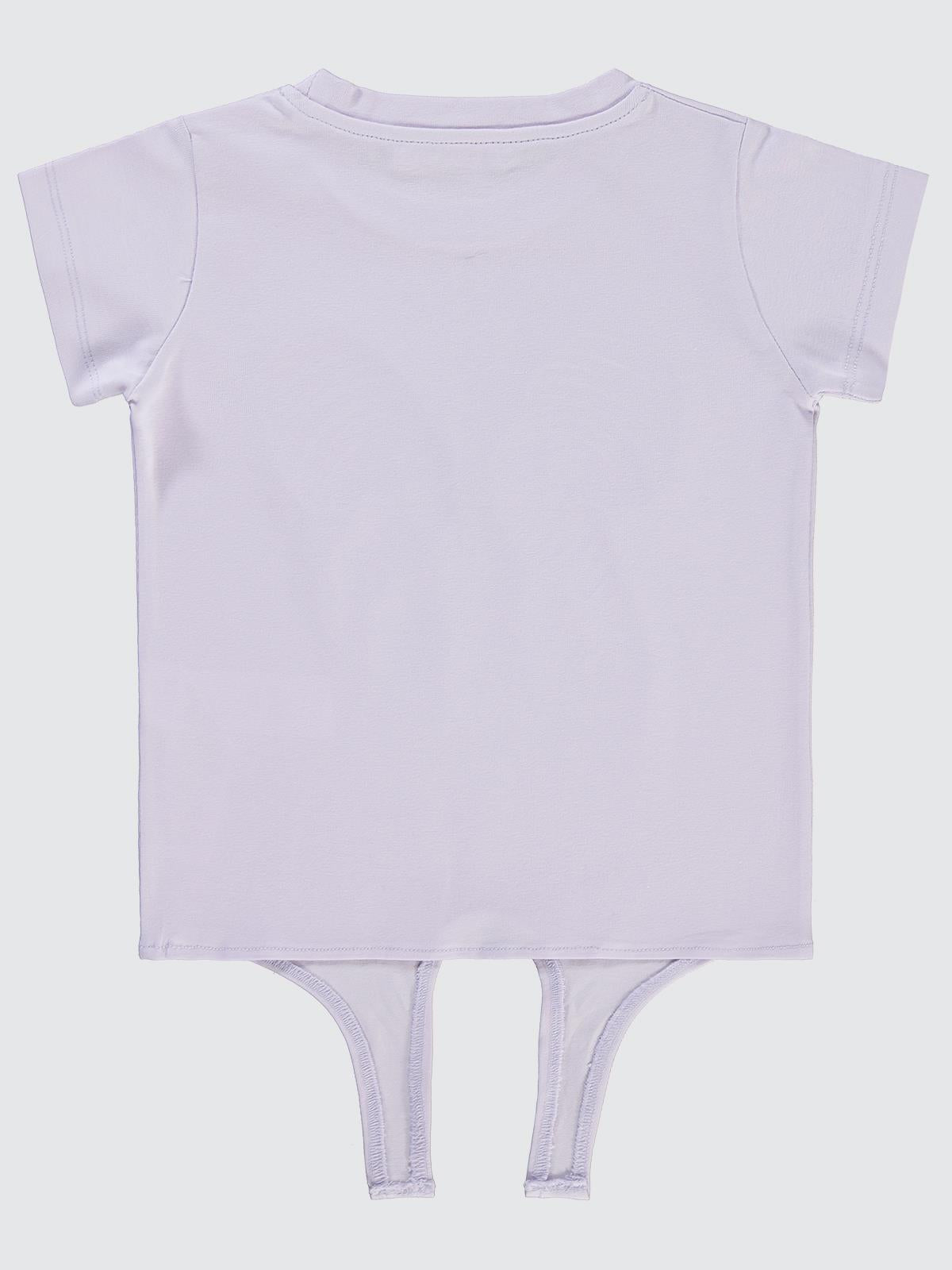 Civil Girls Kelebek Baskılı 2-5 Yaş Tişört - Lila