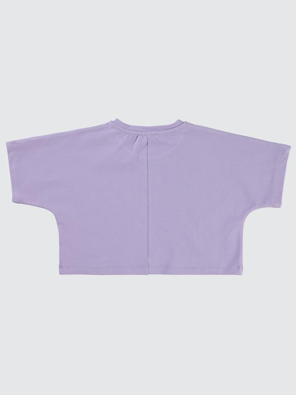 Civil Girls Positive Baskılı Crop 10-13 Yaş Tişört - Lila