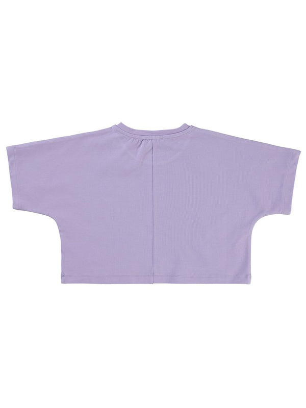 Civil Girls Positive Baskılı Crop 10-13 Yaş Tişört - Lila