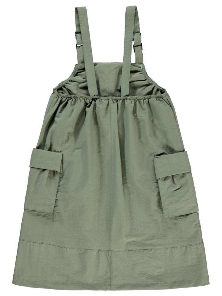 Civil Girls Askılı Körük Cepli 6-9 Yaş Elbise - Haki