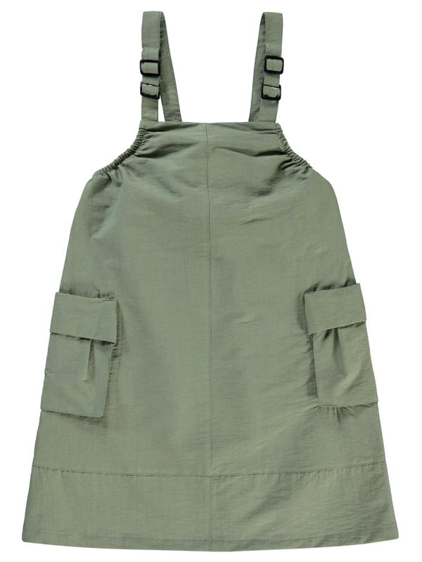 Civil Girls Askılı Körük Cepli 6-9 Yaş Elbise - Haki
