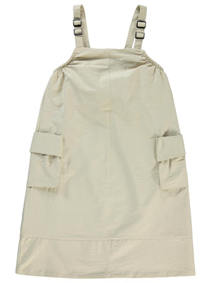 Civil Girls Askılı Körük Cepli 10-13 Yaş Elbise - Bej