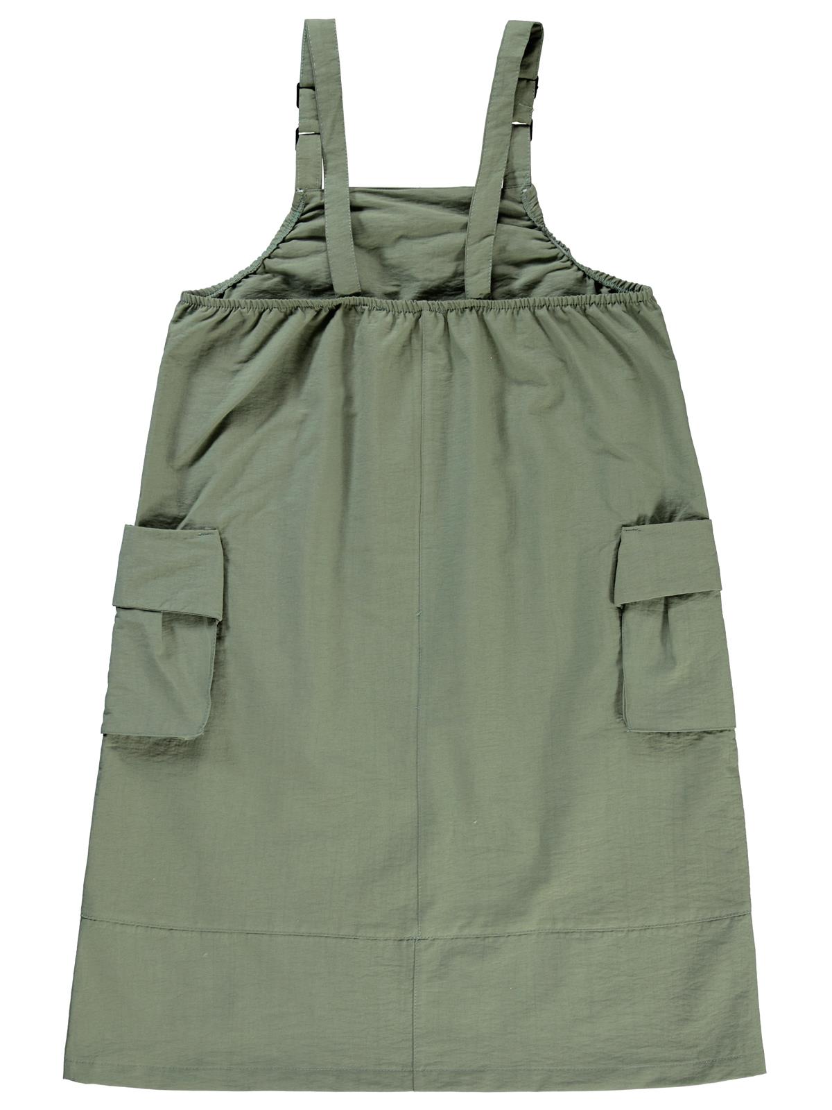 Civil Girls Askılı Körük Cepli 10-13 Yaş Elbise - Haki