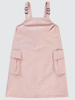 Civil Girls Askılı Körük Cepli 10-13 Yaş Elbise - Pudra