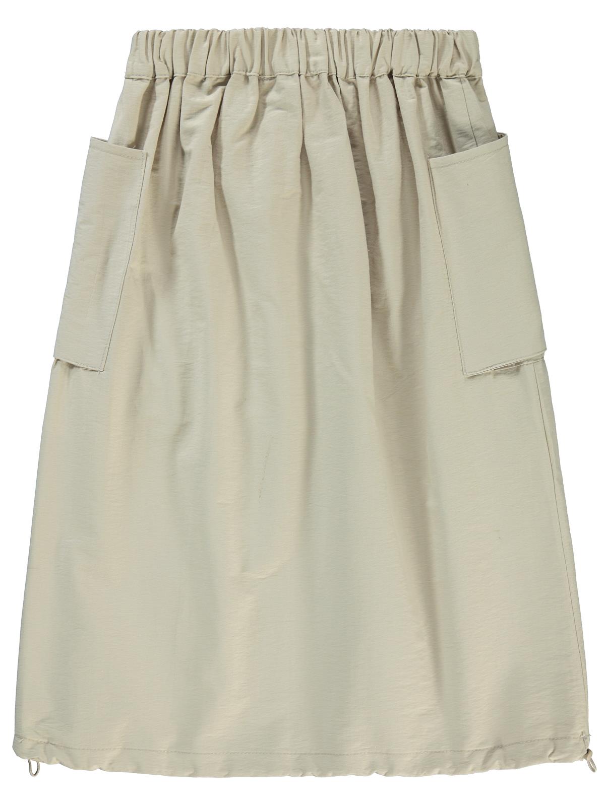 Civil Girls Körük Cepli Uzun 6-9 Yaş Etek - Bej