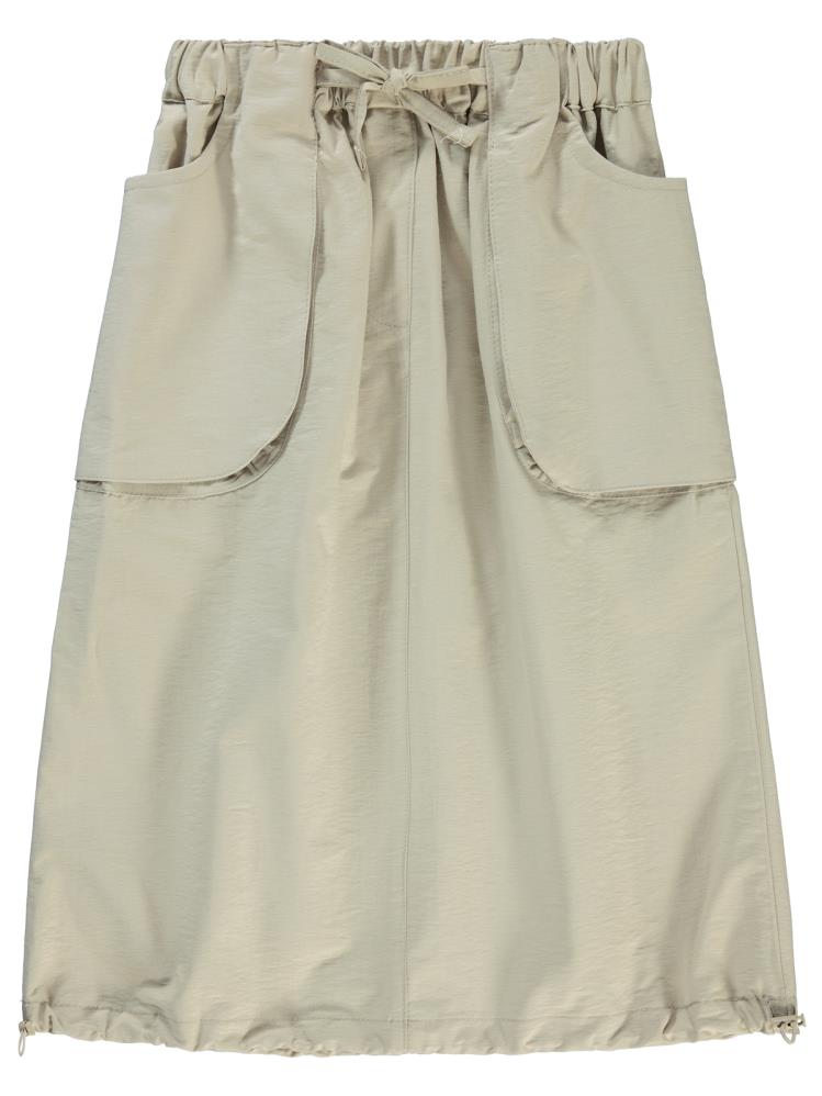 Civil Girls Körük Cepli Uzun 6-9 Yaş Etek - Bej