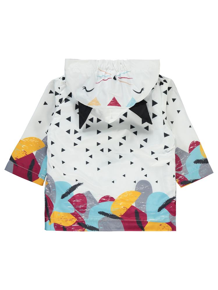 Civil Baby Renkli Baskılı 6-18 Ay Yağmurluk - Beyaz