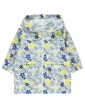 Civil Baby Çiçek Empirmeli 6-18 Ay Yağmurluk - Beyaz