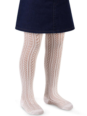 Civil Girls Fileli 3-11 Yaş Külotlu Çorap - Ekru