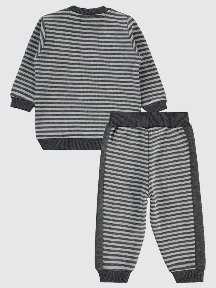 Civil Baby Gökkuşağı Baskılı 6-18 Ay Takım - Gri