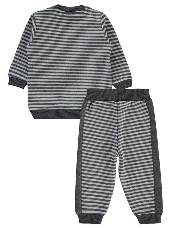 Civil Baby Gökkuşağı Baskılı 6-18 Ay Takım - Gri