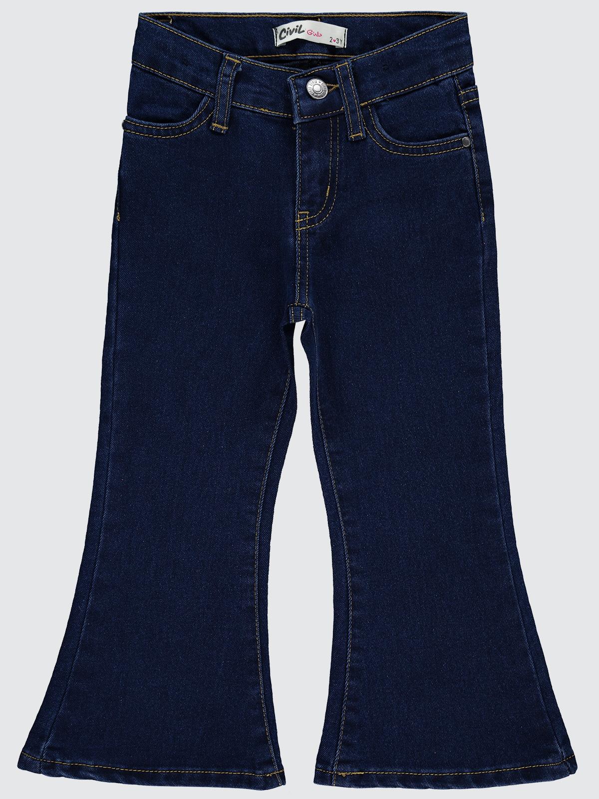 Civil Girls İspanyol Paça 2-5 Yaş Pantolon - Mavi