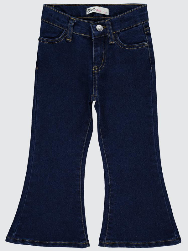 Civil Girls İspanyol Paça 2-5 Yaş Pantolon - Mavi