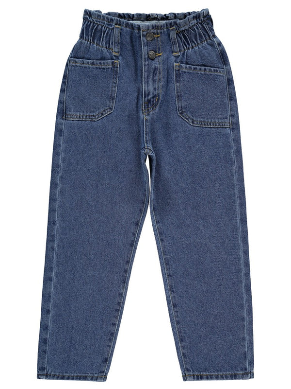 Civil Girls Bel Lastikli 6-9 Yaş Pantolon - Mavi