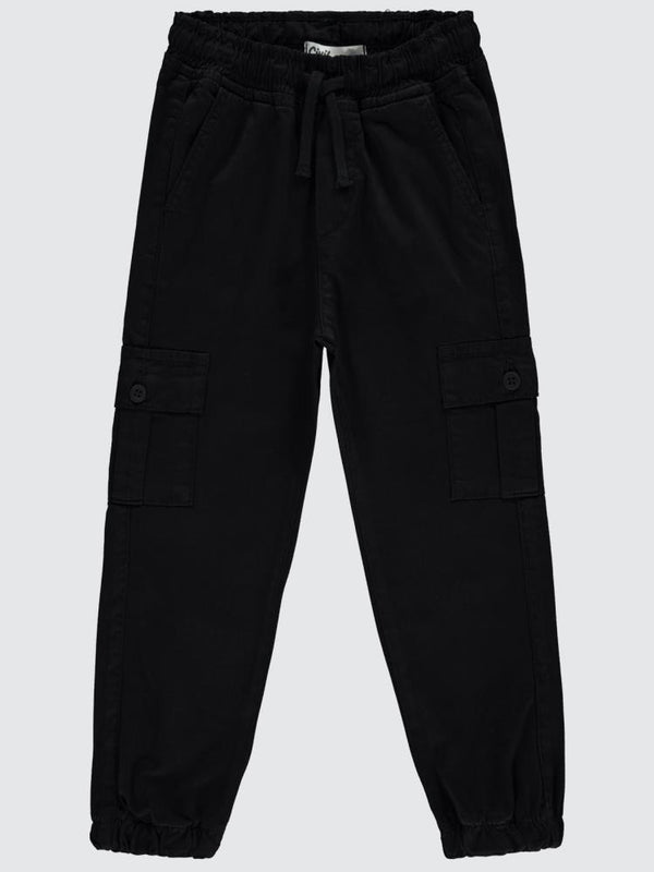 Civil Girls Paçası Lastikli 10-13 Yaş Pantolon - Siyah