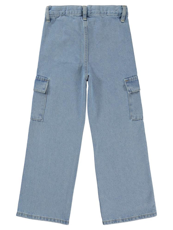 Civil Girls Kargo Cepli 6-9 Yaş Pantolon - Mavi