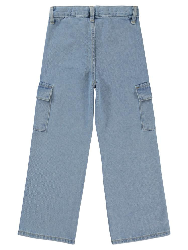 Civil Girls Kargo Cepli 6-9 Yaş Pantolon - Mavi