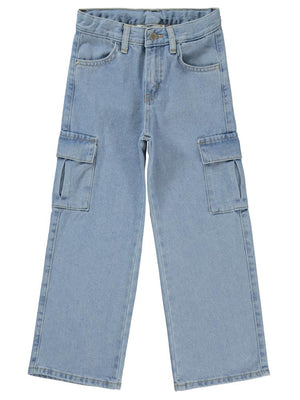 Civil Girls Kargo Cepli 10-13 Yaş Pantolon - Mavi
