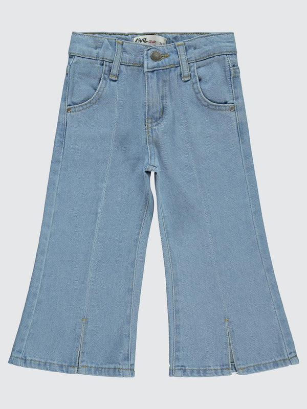 Civil Girls Yırtmaçlı 2-5 Yaş Pantolon - Mavi