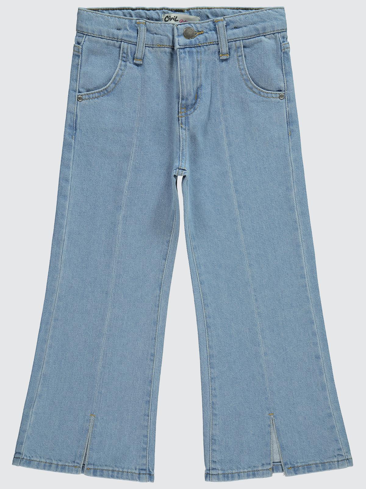 Civil Girls Yırtmaçlı 6-9 Yaş Pantolon - Mavi