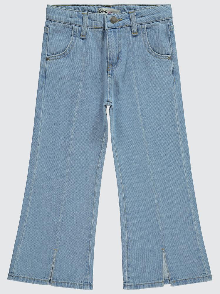 Civil Girls Yırtmaçlı 10-13 Yaş Pantolon - Mavi